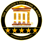 Our institution is rated 5 stars by Bauer Financial